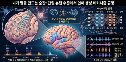 인간 언어 생성 뉴런 첫 규명… AI와 닮은 뇌의 말하기 메커니즘 밝혀