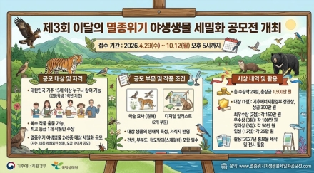 멸종위기 야생생물을 그림으로 만난다…'제3회 세밀화 공모전' 개최
