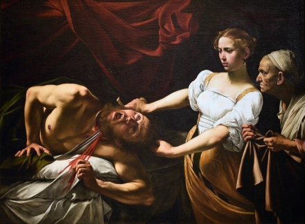 카라바조 대표작  ‘홀로페르네스의 목을 베는 유디트(Judith Beheading Holofernes)’... 사건이 끝난 뒤가 아닌 ‘벌어지는 순간’ 그려