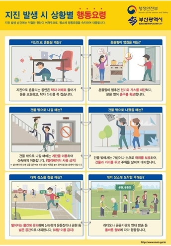 부산시, '지진 시민행동요령' 교육·홍보 강화