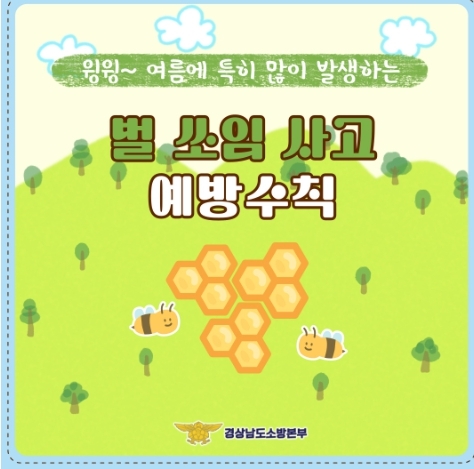 경남소방본부, 여름 휴가철 벌 쏘임 사고 예방 수칙