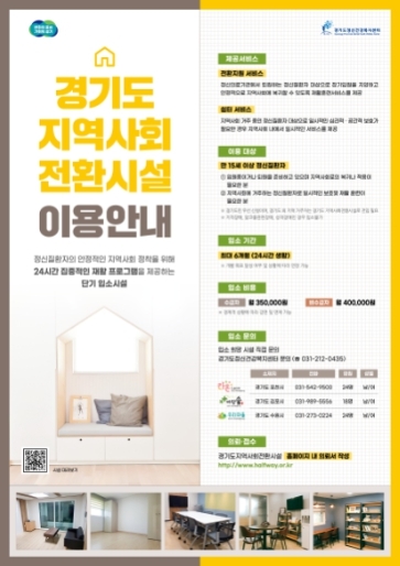 경기도 지역사회전환시설, 지난해 정신질환자 지역사회복귀율 91% 달성
